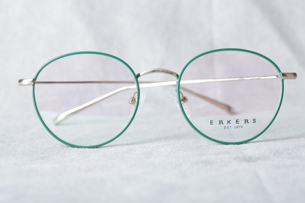 Erkers metal eyeglass frame in green